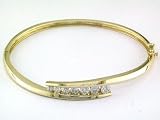 14K 1.00 CTW Diamond Journey Bangle