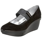 41LhL5Cr6EL. SL160  Calvin Klein Womens Wanona Elastic Strap Maryjane Wedge