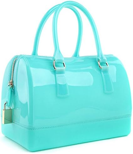 Women/girl Doctor Style Jelly Candy or Laser Cut Purse Handbag (Light blue)