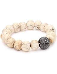 Borgioni Diamond Ball on Shell Beaded Bracelet