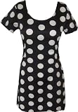 Pretty 50s Black White Large Polka Dot Shift Dress