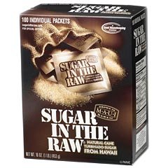 Sugar In The Raw Natural Cane Turbinado Sugar from Hawaii - 100 Packets