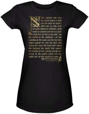 Game of Thrones Nights Watch Oath Womens T-Shirt, Medium