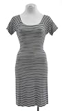 41LhVq41HEL. SL160  Bailey Black Striped Habibi Short Sleeve Jersey Dress