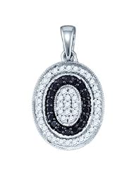 10KT White Gold 0.51 CTW Diamond Fashion Pendant