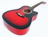 Produkt-Bild: 4/4 Westerngitarre mit Cutaway in redburst