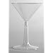 Comet MT696 6 oz Clear Base Polystyrene Martini Glass (8 Packs of 12)