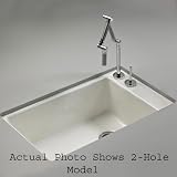 Kohler K-6410-1-0 Indio White/Color Undermount - Single Bowl Kitchen Sink - White