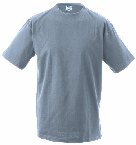 James & Nicholson Herren T-Shirt Round Heavy Doppelpack, greyheather, XL, JN002 Preisvergleich