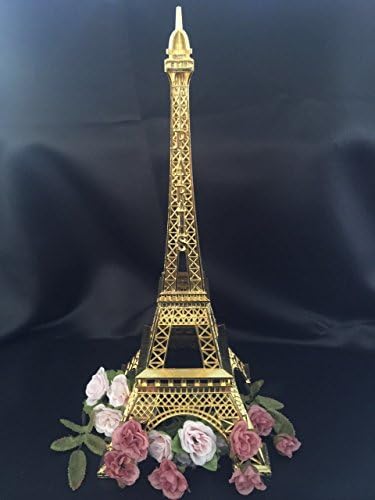 Ethrift 12 Inch (30cm) Gold Metal Eiffel Tower Statue Figurine Replica Centerpiece