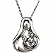 Embraced by the HeartTM Mother with 3 Children 18" chain Necklace by Deborah J. Birdoe