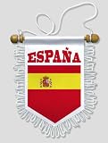 KOO Interactive-Fanion Voiture Espagne Espana - 13 x 15 cm - Blason Ecusson Football