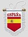 -Fanion Voiture Espagne Espana - 13 x 15 cm - Blason Ecusson Football