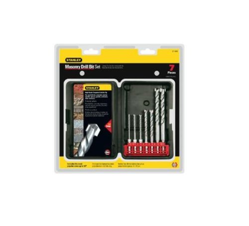 Stanley ST-02202 7 Piece 1/8-Inch to 1/2-Inch Hex Shank Masonry Drill Bit Assortment