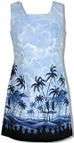 Pineapple's View Square Neck A-Line Hawaiian Aloha Short Tank Dress - Regular and Plus Size