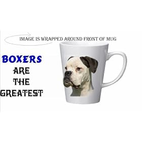 Boxer DOG Tasse Latte - tasse de caf� - UNIQUE chien amoureux cadeau(white)