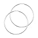 14k White Gold 1.5mm Thickness Endless Hoop Earrings - 8 Different Size Available