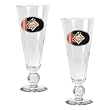 Baltimore Orioles 2pc Pilsner Glass Set with Baseball on stem - Oval Logo MLB Baseball