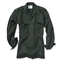 US Diensthemd, 1/1 Arm, 2 Pattentaschen, Schulterklappen, Farbe: schwarz