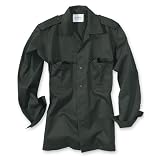 US Diensthemd, 1/1 Arm, 2 Pattentaschen, Schulterklappen, Farbe: schwarz, Größe: XL