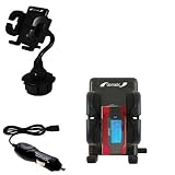 iRiver T30 Auto Cup Holder with Car Charger - Uses Gomadic TipExchange