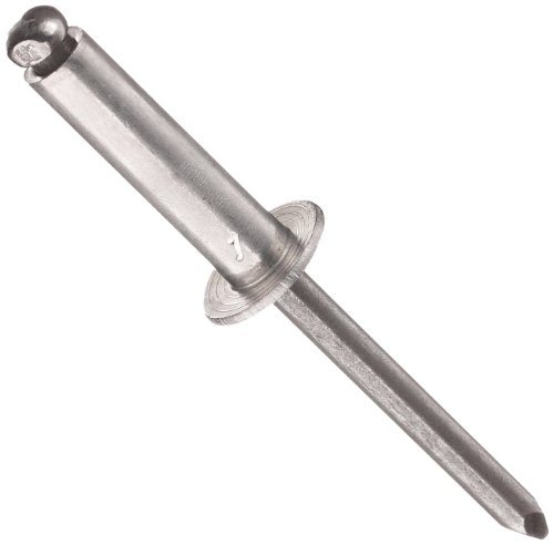 Aluminum Open End Blind Rivet 1/4 Diameter , 1.000 Length, Drill # F, Grip .676-.750 (Pack of 100)