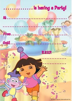 Dora The Explorer(TM) Party Invitations (pack of 20, paper)