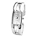 Top Plaza 1pc Vogue Silver Vintage Enamel Bracelet Watch Bangle Quartz Watch for Women with Rectangle Case