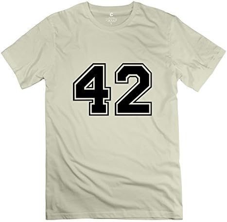 SANDELI Men's Black Number 42 T-shirt S Natural