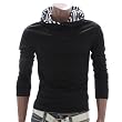 Doublju Mens Stripes Lined Hoodie Shirts (DAK89)