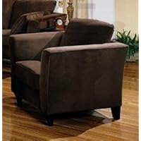 Contemporary Coco Brown Micro Fabric Sofa Chair