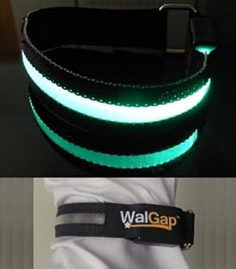Roadway Safety Flashing LED Armband Flexible Running Light Armband-(8 Color) (Green)