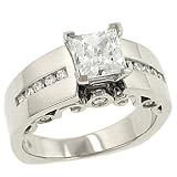 Channel & Bezel Diamond Engagement Ring .27cttw (CZ ct