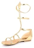 Women's Gladiator Flat Sandal With Double T-Strap