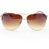 HOTLOVE Premium Sunglasses UV400 Lens Technology - Unisex 5007 Metal Frame Fashion Aviator w Brown Gradient - Perfectly Match Everyday Apparel for Women  Men
