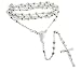 Catholic Sterling Silver Rosary Beads 18" Necklace with Crucifix