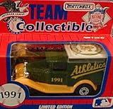 Oakland Athletics A's 1991 Matchbox MLB Diecast Ford Model A Truck White Rose Collectible Toy Car 1:64 Scale