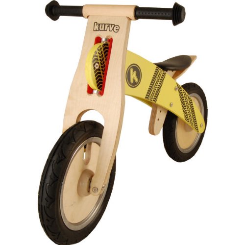 KIDDIMOTO KIDS BALANCE BIKE KURVE Yellow Tyre