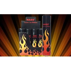 2 Gasflaschen f�r Feuerzeuge von NASS 300ml, 23,5cm x � 5cm