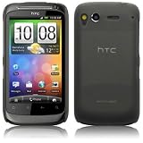 GUMMIERTES HARDSKIN HÜLLE FÜR HTC DESIRE S IN TRANSPARENT SCHWARZ + 2 x DISPLAYSCHUTZFOLIE