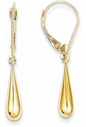 14k Gold Tear Drop Dangle Earrings