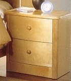 Spring Break 2 Drawer Night Stand w/ Metal Hardware Weathered Ebony