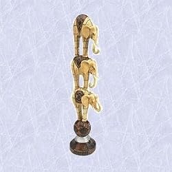 elephants fortune statue home Pachyderms sculpture New