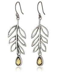Lucky Brand "Mar14 Buzz Worthy Ears Rings" Openwork Leaf Drop Earrings