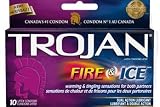 Trojan Fire and Ice Dual Lubricant Premium Latex Condoms 10 Ct. (Pack of 2)
