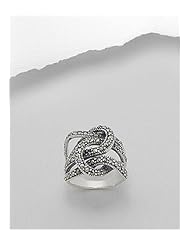 Marcasite Ring In 92.5 Sterling Silver