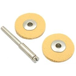 3 Leather Buffing Wheels Jewelers Gold Polishing 7/8"
