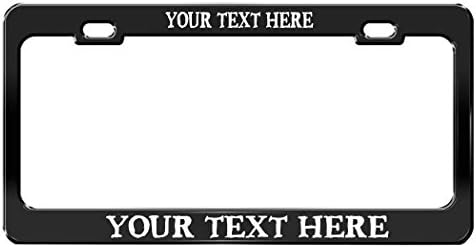CUSTOM PERSONALIZED, Black Metal License Plate Frame, White Writing, Bedbug