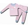 Pink snowflake heart thermal underwear for toddlers - 3T