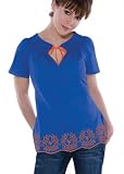 New York Mets Women's Poplin Peasant Top 2 - by Alyssa Milano